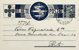 1936 Inteiro Postal Tipo «Tudo Pela Nação» De 25 C. Azul Enviado De Murça Para O Porto - Entiers Postaux