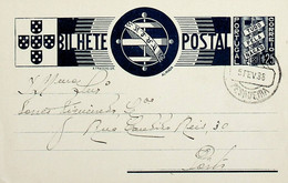1936 Inteiro Postal Tipo «Tudo Pela Nação» De 25 C. Azul Enviado De São João Da Pesqueira Para O Porto - Postal Stationery