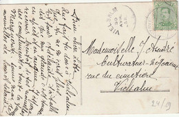 NOODSTEMPEL : PK PZ  "STAVELOT  / 29.4.19 " (BELGIEN  Geschrapt) Naar NOODSTEMPEL "VIELSALM 30 AVR" (KIESBUREEL) - Fortune Cancels (1919)