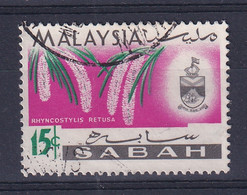 Malaya - Sabah: 1965/68   Flowers   SG429    15c     Used - Sabah