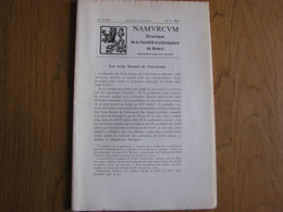 NAMVRCVM Namurcum N° 2 1968 Régionalisme Namur Légendes Trois Dames De Crèvecoeur Bouvignes Commerce Poissons De Mer - Belgique