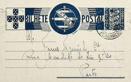 1936 Inteiro Postal Tipo «Tudo Pela Nação» De 25 C. Azul Enviado De Penamacôr Para O Porto - Postal Stationery