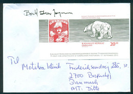 Greenland. IMPERFORRATED MINIBLOCK, Send To Denmark 2013, Signed By The Artist, Max 5 Copy. SCARE - Storia Postale