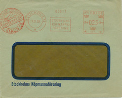 SWEDEN 1932 25 Ö Stockholm Meter Post As Single Postage VFU AIRMAIL To BERLIN - Covers & Documents