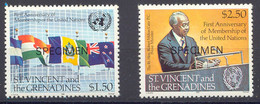 ST. VINCENT 1981 1. Jahrestag Aufnahme St. Vincent In United Nations SPECIMEN ** - St.Vincent (1979-...)