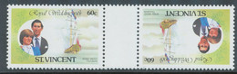 ST.VINCENT ROYAL WEDDING GUTTERPAIRS+2 TÊTE-BÊCHES (INVERTED WMK) +SHEETLETS U/M - St.Vincent (1979-...)