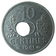 F14102.1 - FRANCE - 10 Centimes Etat Français - 1941 - Perforation Décentrée - Errors & Oddities