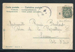Blanc 5ct Avec Millésime 6 Sur Carte Postale De Nice Pour Seurre En 1907 - Ref M129 - 1877-1920: Semi Modern Period