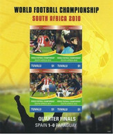 Tuvalu - 2010 - World Cup: Spain 1 X 0 Paraguay - Yv 1424/27 - 2010 – Südafrika