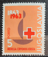 RED CROSS-5 D-PORTO-ERROR-DOT-YUGOSLAVIA-1963 - Ongetande, Proeven & Plaatfouten