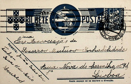 1937 Inteiro Postal Tipo «Tudo Pela Nação» De 25 C. Azul Enviado De Loures Para Lisboa - Entiers Postaux