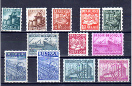 Belgique  1948, Exportations  761 / 772**, Cote 72 €   Bateau Textile Dentelle Raisin Chicons Métallurgie Hauts Fourmaux - 1948 Export