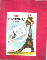 PARIS - 75 -  LEVALLOIS PERRET 1889/1989 - Centenaire De La TOUR EIFFEL -  PUB Amicale PME Au Dos  -  240321/BAL - - Eiffelturm