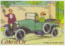 Citroen Type A 10hp (1919) - Cote D'Or - Tintin - Prof. Tournesol    -  CPM - Passenger Cars