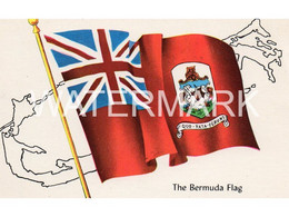 BERMUDA FLAG OLD COLOUR POSTCARD ANTILLES - Bermuda
