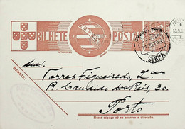 1942 Inteiro Postal Tipo «Tudo Pela Nação» De 30 C. Ocre-castanho Enviado De Serpa Para O Porto - Postal Stationery