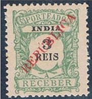 India, 1914, # 24, Porteado, MNG - Portugiesisch-Indien