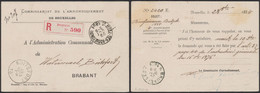 Imprimé "commissariat De L'arrondissement De Bruxelles" En R De St-Josse-Ten-Noode (1884) > Watermael Boitsfort - Dépliants De La Poste