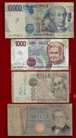 ITALY BANKNOTE - 4 USED NOTES (NT#03) - Otros & Sin Clasificación