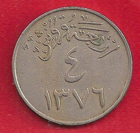 ARABIE SAOUDITE (SAUDI ARABIA) 4 GHIRSH - 1957 - Saoedi-Arabië