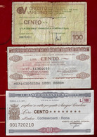 ITALY BANKNOTE - 3 USED BANK CHEQUES (NT#03) - Otros & Sin Clasificación