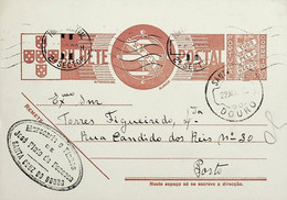 1942 Inteiro Postal Tipo «Tudo Pela Nação» De 30 C. Ocre-castanho Enviado De Santa Cruz Do Douro (Baião) Para O Porto - Ganzsachen