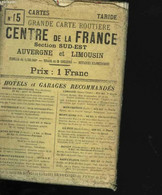 Grande Carte Routière. Centre De La France, Section Sud-Est Auvergne - COLLECTIF - 0 - Maps/Atlas