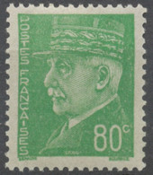 Effigies Du Maréchal Pétain. 80c. Vert-jaune (Type Hourriez) Neuf Luxe ** Y513 - Nuevos