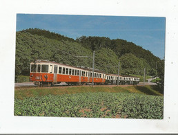 UN TRAIN D'ABONNES PRES DE JOUXTENS - MEZERY LE 28 JUIN 1985 .CHEMIN DE FER LAUSANNE ECHALLENS BERCHER (L E B) - Bercher