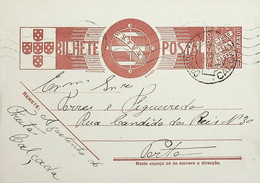 1942 Inteiro Postal Tipo «Tudo Pela Nação» De 30 C. Ocre-castanho Enviado De Calçada (Penafiel) Para O Porto - Ganzsachen