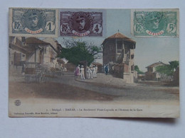 Senegal 356 Afrique Occidentale Francaise 1 4 5 C Cent Dakar Le Boulevard Pinet-Laprade Et L'Avenue De La Gare - Lettres & Documents