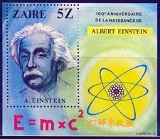 Congo Zaire 1980 S/S 100th Anniversary Birth Albert Einstein Sciences Famous People Scientist Stamp MNH - Albert Einstein