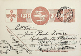 1942 Inteiro Postal Tipo «Tudo Pela Nação» De 30 C. Ocre-castanho Enviado De Mafra Para Lisboa - Postal Stationery