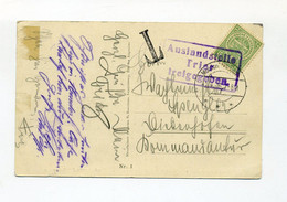 1916 Luxemburg S/W Karte Mondorf Les Bains EF Mi 87 Zensurstempel Auslandsstelle Trier - 1907-24 Abzeichen