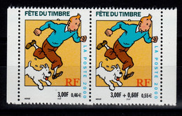 YV P3304A N** Paire 3304 + 3303a Se Tenant - Prix = Faciale Hors Surcharge - Tintin - Unused Stamps
