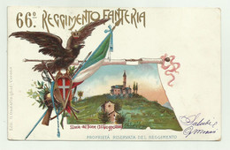 66o  REGGIMENTO  FANTERIA - S.LUCIA DEL TIONE VIAGGIATA  FP - Regiments