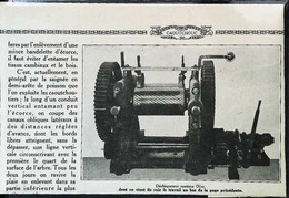 ► MACHINE Déchiqueteur à Caoutchouc Système "Olier"    - Coupure De Presse Originale Début XXe (Encadré Photo) - Machines