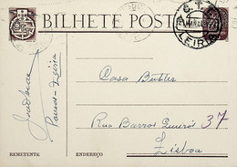 1944 Inteiro Postal Tipo «Caravela» De 30 C. Castanho Enviado De Leiria Para Lisboa - Entiers Postaux