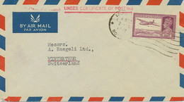 INDIA 1942/1950 14A Superb Airmail Cover + 3 1/2A Superb Cover To SWITZERLAND - 1936-47 King George VI