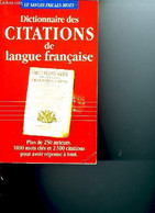 DICTIONNAIRE DES CITATIONS DE LANGUE FRANCAISE - COLLECTIF - 1995 - Dictionnaires