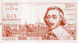 Billets Scolaires De 10 Nouveaux Francs Lot De 2 Billets 1960. Billets Factices Pour Compter à L'école - Specimen