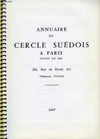 ANNUAIRE DU CERCLE SUEDOIS A PARIS - COLLECTIF - 1967 - Annuaires Téléphoniques