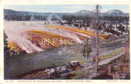 Overflow Of Excelsior Geyser - Yellowstone Park - 119 - Old Postcard - 1909 - United States - USA - Used - Yellowstone