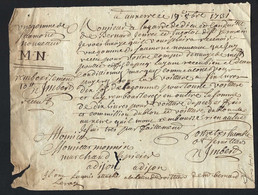 FRANCE 1731: Lettre De Voiture D'Auxerre Pour Dijon - ... - 1799