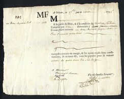 FRANCE 1736: Lettre De Voiture D'Orléans Pour Dijon - ... - 1799