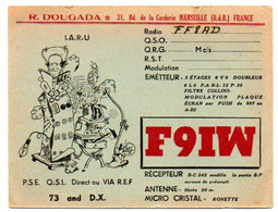 Carte De RADIO AMATEUR, R. Dougada, Marseille. - Autres & Non Classés