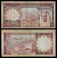 SAUDI ARABIA BANKNOTE - 1 RIYAL (1977) P#16 F/VF (NT#03) - Arabie Saoudite