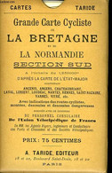 Grande Carte Cycliste De La Bretagne Et De La Normandie. Section Sud. - TARIDE - 0 - Cartes/Atlas