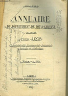 ANNUAIRE DU DEPARTEMENT DE LOT-&-GARONNE - COLLECTIF - 1907 - Telefonbücher