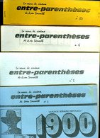 1 LOT DE 4 - LA REVUE DE CINEMA ENTRE-PARENTHESES DE JEAN SARRAILB - N°3-5-6-10 - COLLECTIF - 0 - Films